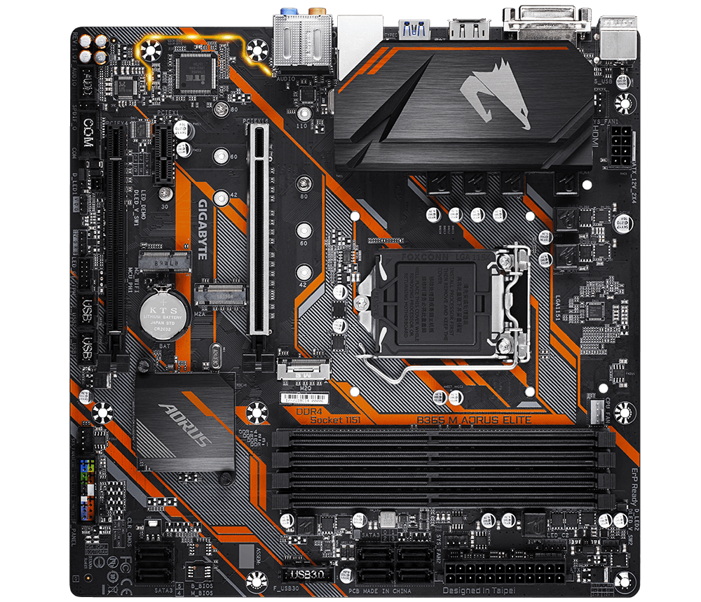 Gigabyte B365 M AORUS Elite Intel B365 M LGA1151 Micro-ATX Desktop Motherboard