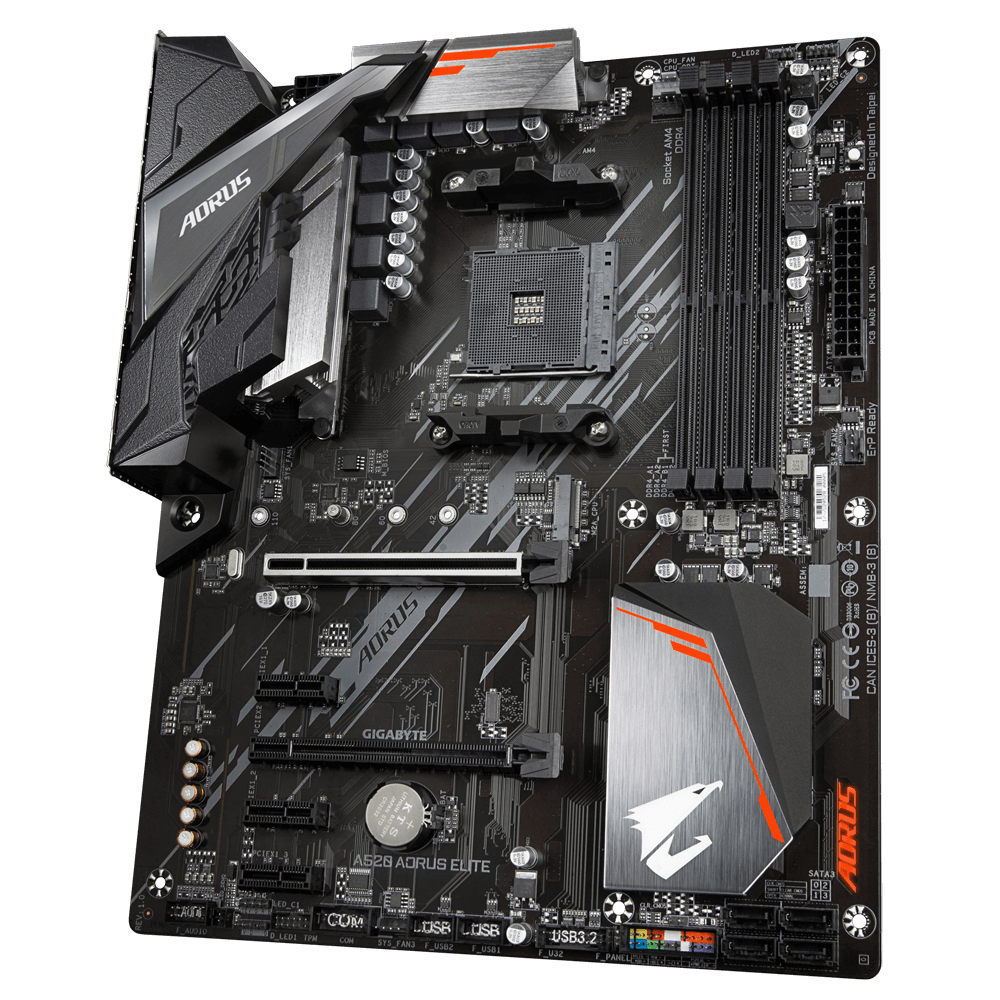 Gigabyte Aorus AMD A520 SKT AM4 Elite Chipset for  AMD Ryzen cpu 4 x ddr4 1 x m.2 Dvi-d/hdmi/ATX