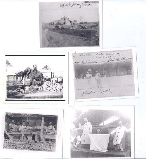 VYF FOTOS VAN BOEREKRYGERS OP CEYLON