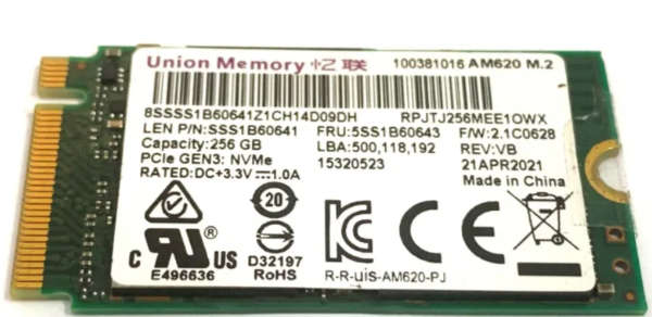 Union 256GB NVME SSD