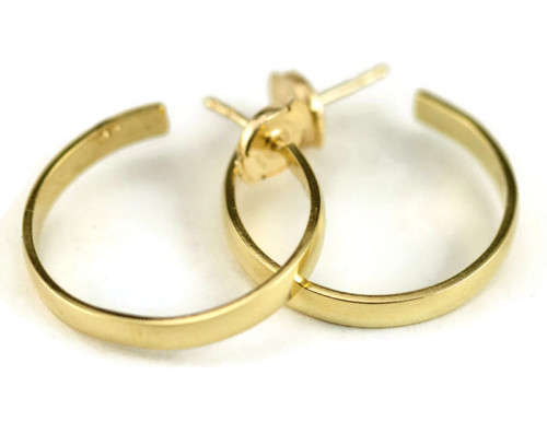 *Genuine 9ct Yellow Gold*Half Hoop Earrings