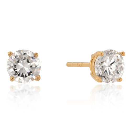 1.50ct Cubic Zirconia 18K Gold Plated over Sterling Silver Stud Earrings