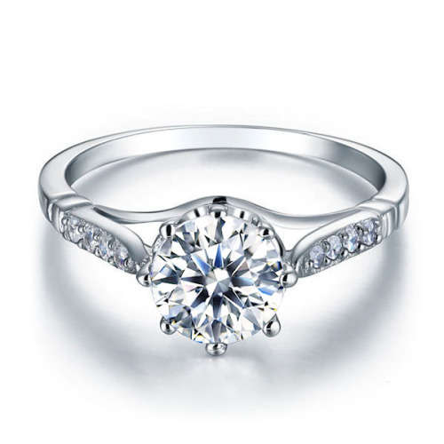 2.12ctw Clear Cubic Zirconia Dress Ring in 925 Sterling Silver- Size 7/8