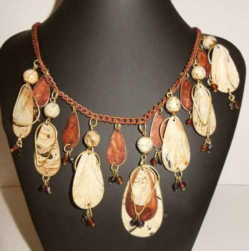 ***CLEARANCE SALE*** Rusty look Beaded Necklace
