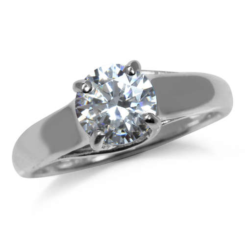 2.31ct Clear Swarovski Zirconia Engagement Ring in 925 Sterling Silver- Size 6