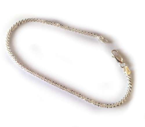 Genuine 19cm 925 Sterling Silver Daisy cut Style Bracelet