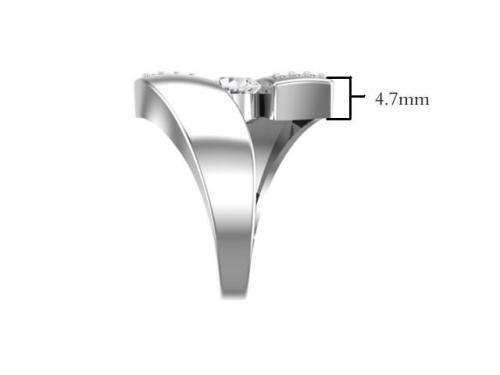 *CD DESIGNER JEWELRY*1.57ctw Clear CZ Wrap Ring in 925 Sterling Silver- Size 8.5