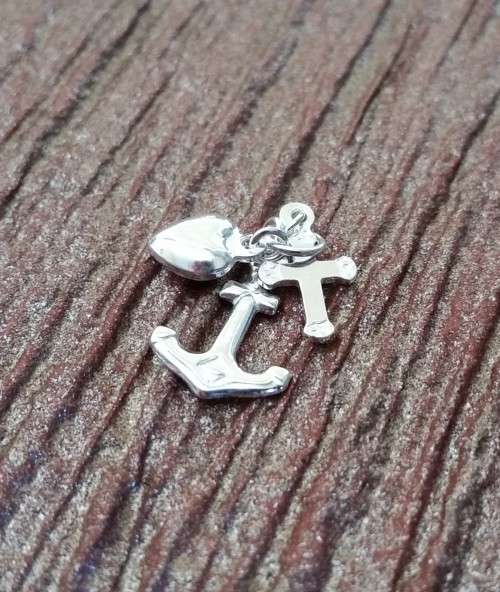 *925 Sterling Silver* Anchor/Heart and Cross Charm/Pendant