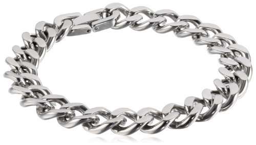 Men's Stainless Steel 21cm Curb Bracelet
