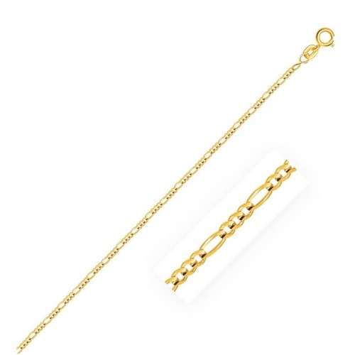 55cm 18k Yellow Gold Plated over 925 Sterling Silver Figaro Chain