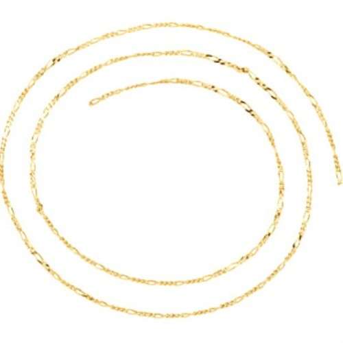 60cm 18k Yellow Gold Plated over 925 Sterling Silver Figaro Chain
