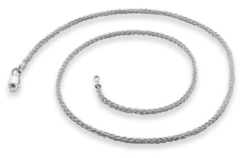 Italian Imported Genuine 925 Sterling Silver 50cm Spiga Style Necklace