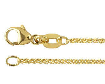9ct Yellow Gold 50cm Wheat Style Chain