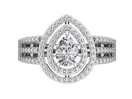 *CD DESIGNER JEWELRY* 1.20ctw Cubic Zirconia Ring in Silver- Size 8.25