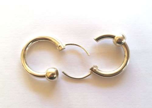 925 Sterling Silver Sleepers With Ball