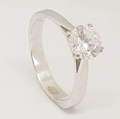 **925 Sterling Silver**2.00ctw CZ Solitaire style Engagement Ring*Size 11*