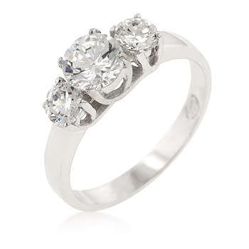 1.25ctw Round cut Cubic Zirconia Set in 925 Sterling Silver- Size 9/10