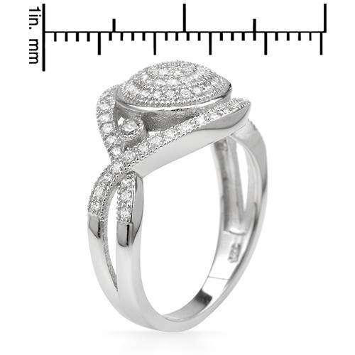Cubic Zirconia 925 Sterling Silver Ring- Size 6.5