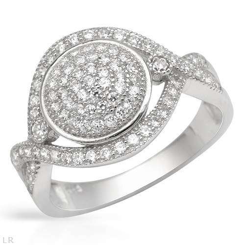 Cubic Zirconia 925 Sterling Silver Ring- Size 6.5