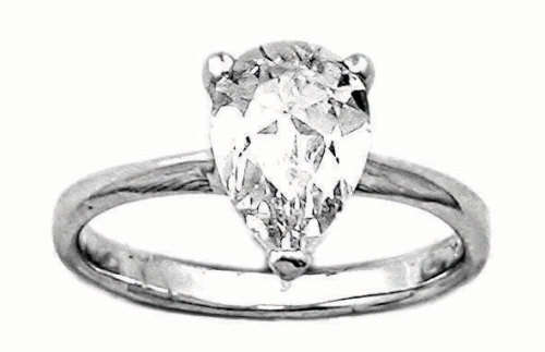 925 Sterling Silver Range Pear-Shape Ring- Size 5.75, 8-10