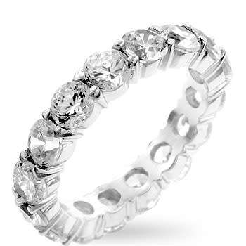 Cubic Zirconia Eternity Band- Size 10
