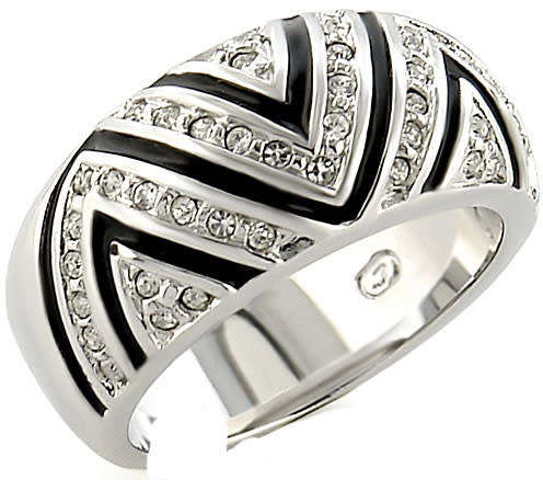 Clear Rhinestone Crystal Costume Dress Ring- Size 7