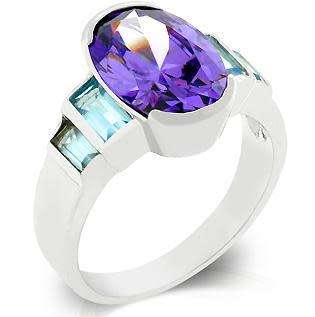 Simulated Amethyst Ring- Size 6
