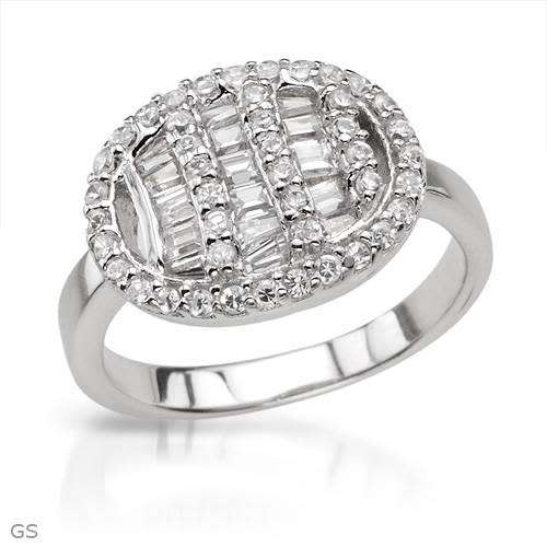 925 Sterling Silver 2.50ctw CZ Ring- Size 6.5
