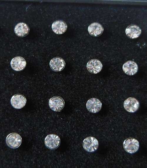 36 Crystal Nose Rings- Surgical Steel