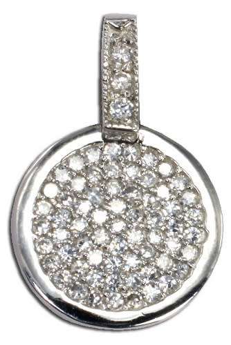 0.33ctw Cubic Zirconia Cluster Pendant in Silver