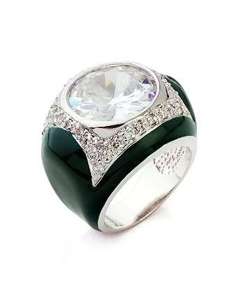 Huge CZ Dress Ring Size 9