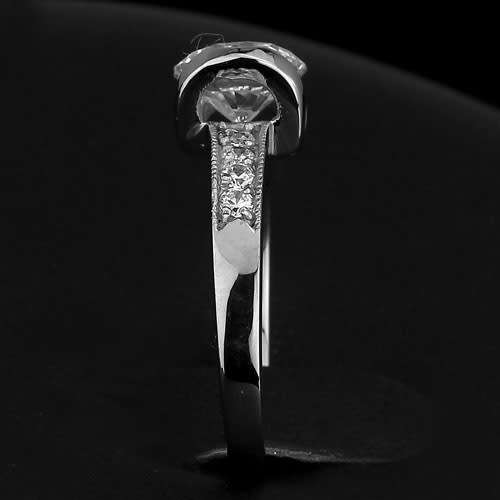 2.24ctw CubicZirconia Engagement Style ring in Stainless Steel Size 7/8