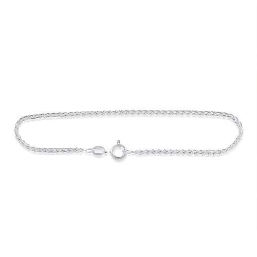 925 Sterling Silver 18cm Wheat Bracelet