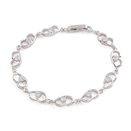CZ Heart Bracelet