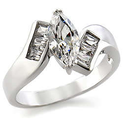 3.25ctw Marquise cut CubicZirconia Engagement Style Ring- Size9/10