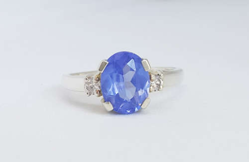 2.00ct Tanzanite CZ Engagement Ring Size 6