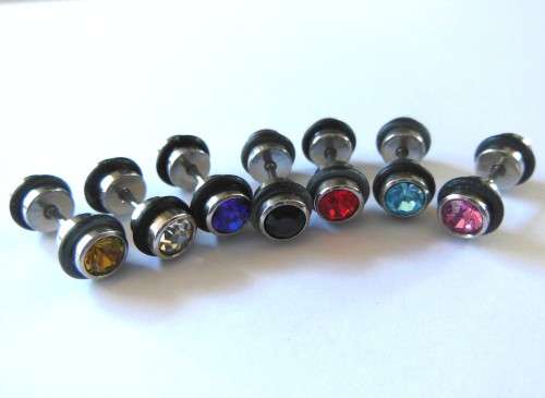 Crystal Body Piercing Bar Ring