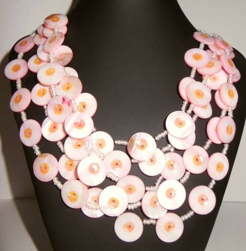 ***CLEARANCE SALE***Coral pink beaded necklace