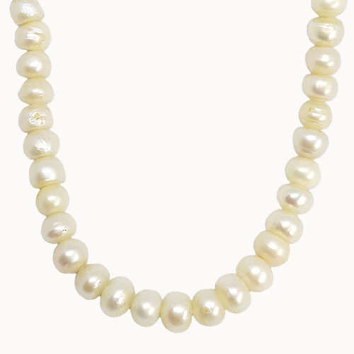 Genuine 42cm White Freshwater Pearl Necklace
