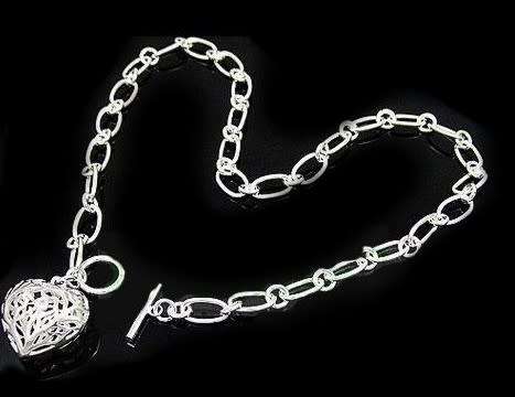Silver Plated Necklace With Heart Charm