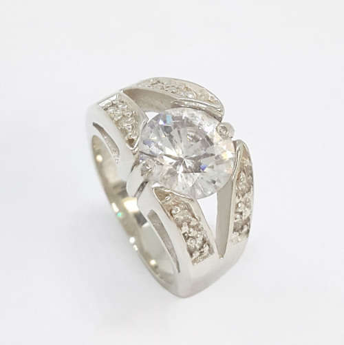 2.50ctw 925 Sterling Silver**Engagement Ring**
