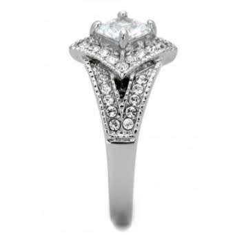 0.63ct CZ Stainless Steel Ring
