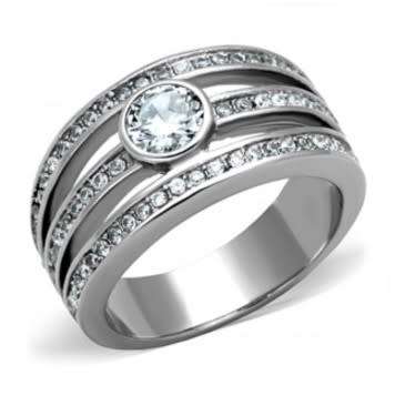 **Stunning**0.88ctw CZ Wedding set in Stainless Steel**Sizes 4.75/5.75/6.75/8/9/10