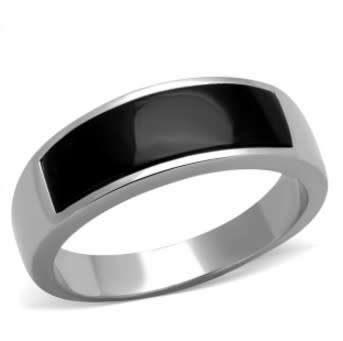 Synthetic Black Onyx Stainless Steel Band