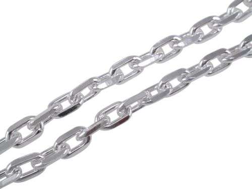 925 Sterling Silver 50cm Square Anchor Style Chain