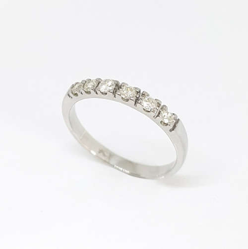 *Exclusive Jewelry* 0.21ctw Diamond Wedding Band in 9ct White Gold- Size M