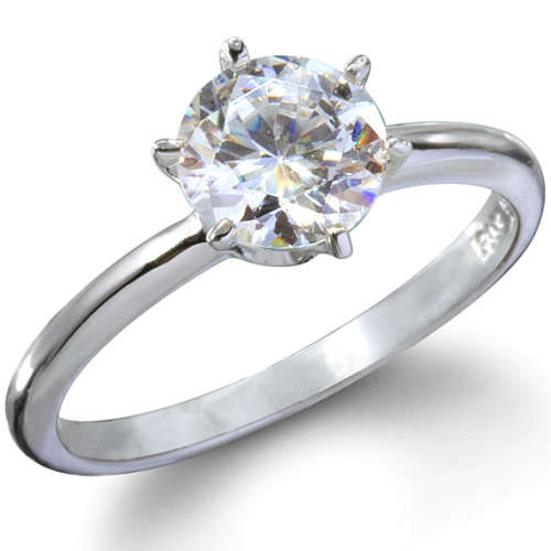 0.75ct Solitaire style Ring in 925 Sterling Silver