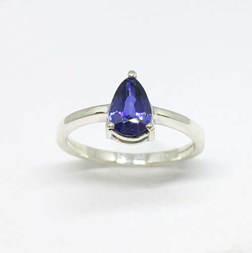 1.6ct Solitaire Blue Ring in 925 Sterling Silver- Size P