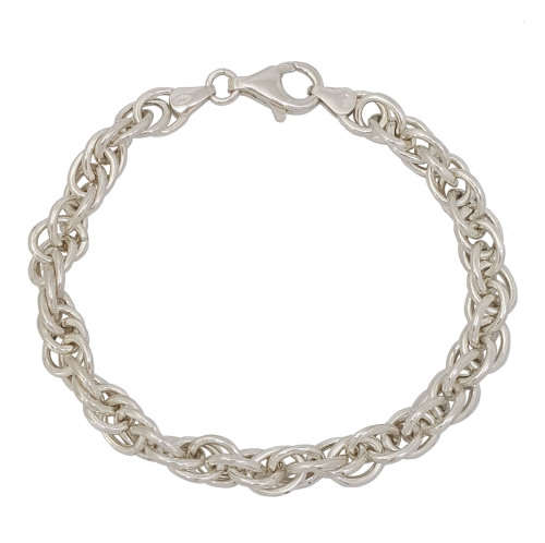 **Italian Import**21cm 925 Sterling Silver Hollow Bracelet