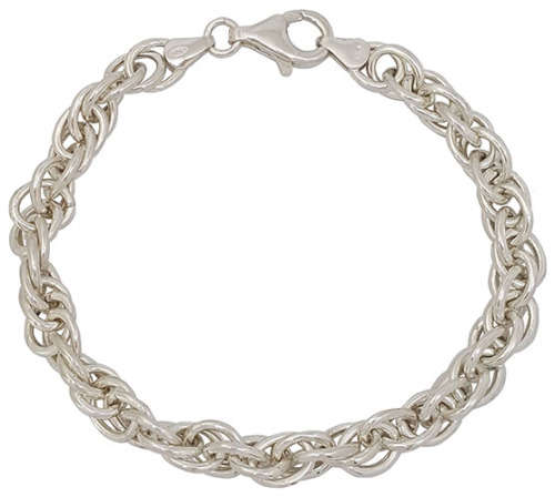 **Italian Import**21cm 925 Sterling Silver Hollow Bracelet